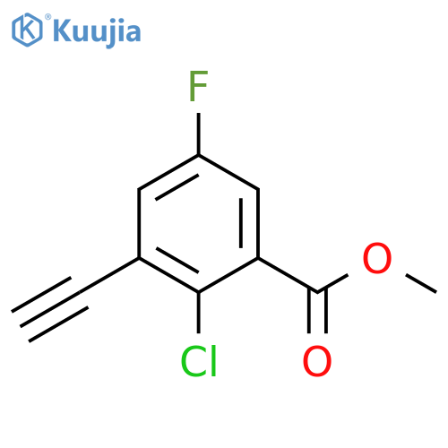 methyl 2-chloro-3-ethynyl-5-fluorobenzoate structure