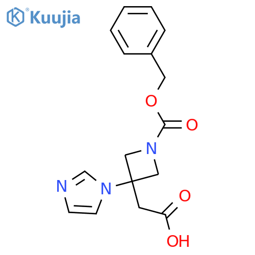3-Azetidineacetic acid, 3-(1H-imidazol-1-yl)-1-[(phenylmethoxy)carbonyl]-  structure