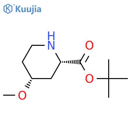 2-Piperidinecarboxylic acid, 4-methoxy-, 1,1-dimethylethyl ester, (2R,4S)-rel- structure