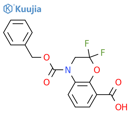 4H-1,4-Benzoxazine-4,8-dicarboxylic acid, 2,2-difluoro-2,3-dihydro-, 4-(phenylmethyl) ester structure