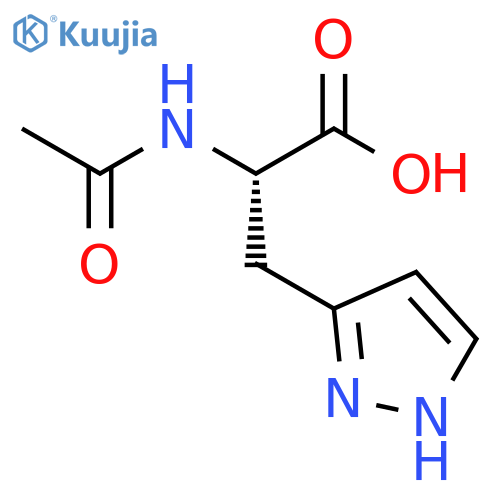 (αS)-α-(Acetylamino)-1H-pyrazole-3-propanoic acid structure