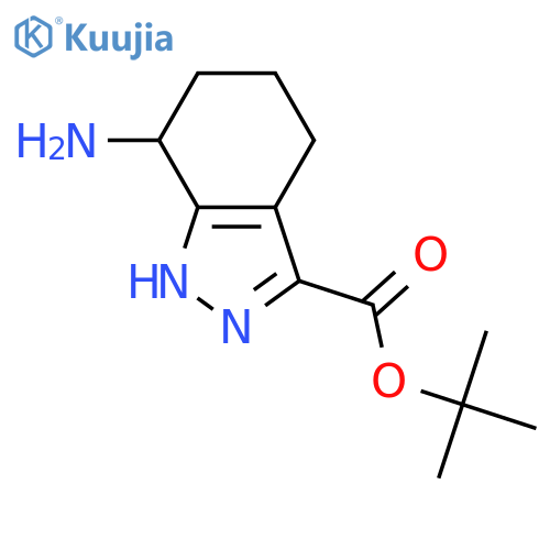 tert-butyl 7-amino-4,5,6,7-tetrahydro-2H-indazole-3-carboxylate structure