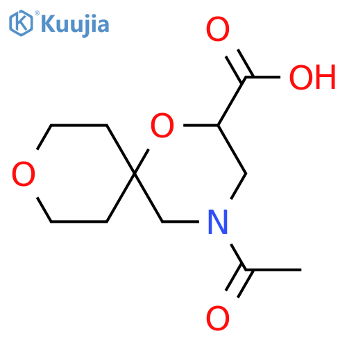 4-Acetyl-1,9-dioxa-4-azaspiro[5.5]undecane-2-carboxylic acid structure