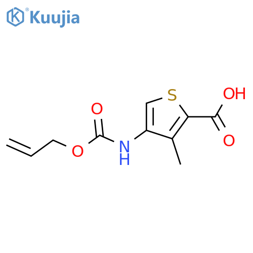2-Thiophenecarboxylic acid, 3-methyl-4-[[(2-propen-1-yloxy)carbonyl]amino]-  structure