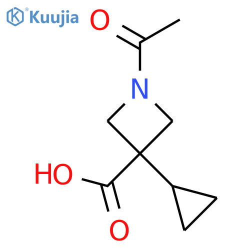 3-Azetidinecarboxylic acid, 1-acetyl-3-cyclopropyl- structure