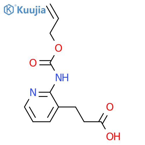 3-Pyridinepropanoic acid, 2-[[(2-propen-1-yloxy)carbonyl]amino]-  structure