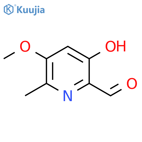 3-Hydroxy-5-methoxy-6-methyl-2-pyridinecarboxaldehyde structure