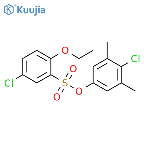 4-chloro-3,5-dimethylphenyl 5-chloro-2-ethoxybenzene-1-sulfonate structure