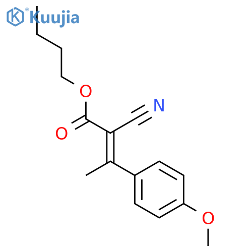 2-Butenoic acid,2-cyano-3-(4-methoxyphenyl)-, butyl ester structure