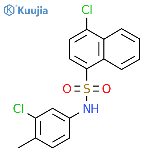4-chloro-N-(3-chloro-4-methylphenyl)naphthalene-1-sulfonamide structure