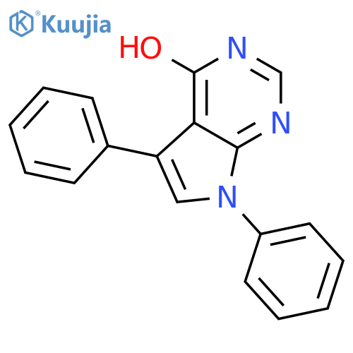 5,7-diphenyl-7H-pyrrolo2,3-dpyrimidin-4-ol structure
