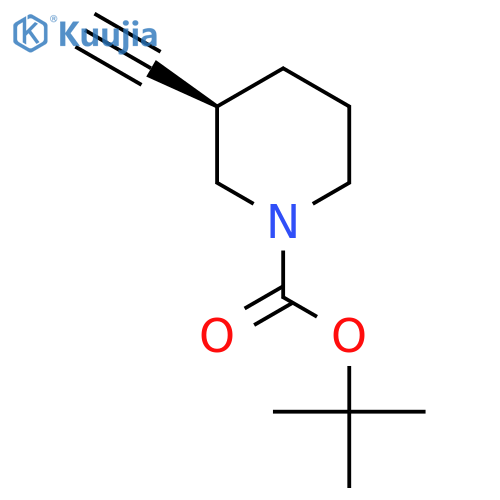 tert-butyl (3R)-3-ethynylpiperidine-1-carboxylate structure
