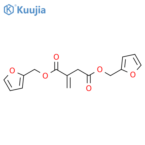 Butanedioic acid, 2-methylene-, 1,4-bis(2-furanylmethyl) ester structure