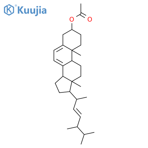 Ergosta-5,7,22-trien-3-ol,acetate, (3b,9b,22E)- (9CI) structure