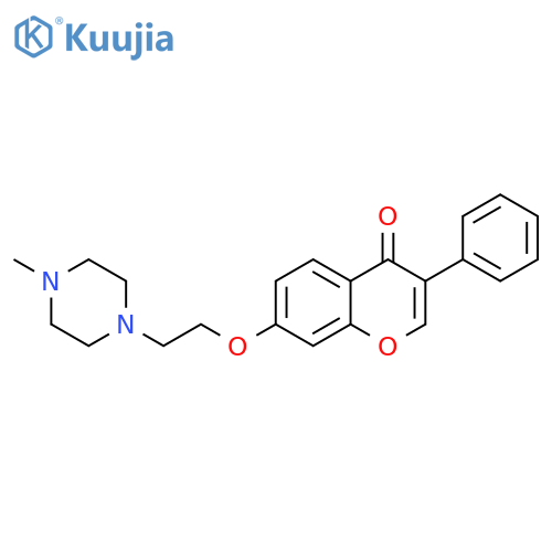 7-2-(4-methylpiperazin-1-yl)ethoxy-3-phenyl-4H-chromen-4-one structure