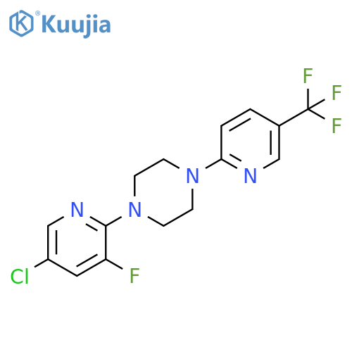 1-(5-chloro-3-fluoropyridin-2-yl)-4-[5-(trifluoromethyl)pyridin-2-yl]piperazine structure