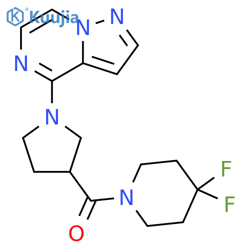 4,4-difluoro-1-(1-{pyrazolo[1,5-a]pyrazin-4-yl}pyrrolidine-3-carbonyl)piperidine structure