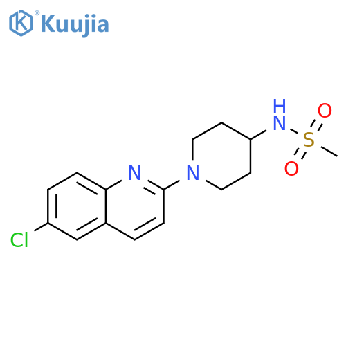 N-1-(6-chloroquinolin-2-yl)piperidin-4-ylmethanesulfonamide structure