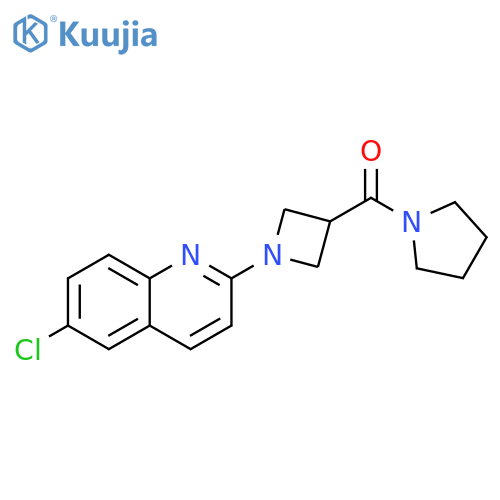 6-chloro-2-[3-(pyrrolidine-1-carbonyl)azetidin-1-yl]quinoline structure