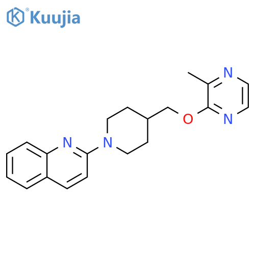 2-(4-{[(3-methylpyrazin-2-yl)oxy]methyl}piperidin-1-yl)quinoline structure