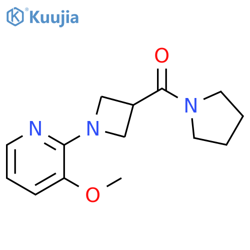 3-methoxy-2-[3-(pyrrolidine-1-carbonyl)azetidin-1-yl]pyridine structure