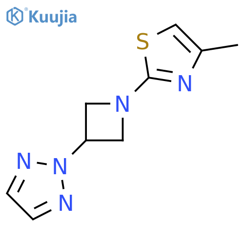 2-[1-(4-methyl-1,3-thiazol-2-yl)azetidin-3-yl]-2H-1,2,3-triazole structure