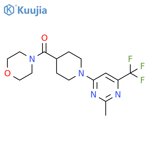 4-{1-[2-methyl-6-(trifluoromethyl)pyrimidin-4-yl]piperidine-4-carbonyl}morpholine structure