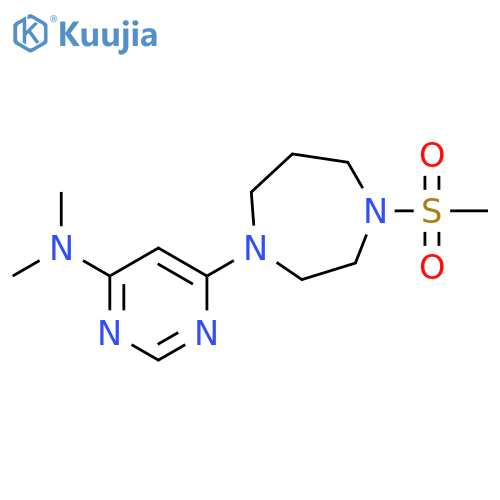 6-(4-methanesulfonyl-1,4-diazepan-1-yl)-N,N-dimethylpyrimidin-4-amine structure