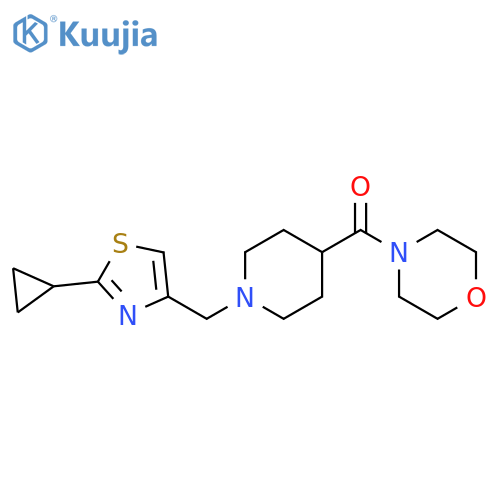 4-{1-[(2-cyclopropyl-1,3-thiazol-4-yl)methyl]piperidine-4-carbonyl}morpholine structure