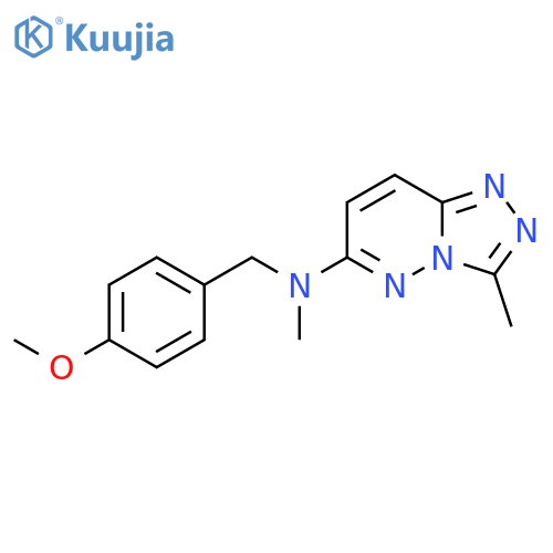N-[(4-methoxyphenyl)methyl]-N,3-dimethyl-[1,2,4]triazolo[4,3-b]pyridazin-6-amine structure