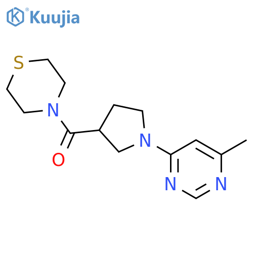 4-1-(6-methylpyrimidin-4-yl)pyrrolidine-3-carbonylthiomorpholine structure