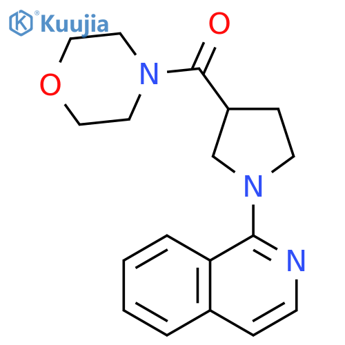 1-[3-(morpholine-4-carbonyl)pyrrolidin-1-yl]isoquinoline structure