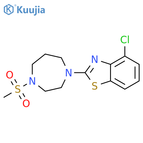 4-chloro-2-(4-methanesulfonyl-1,4-diazepan-1-yl)-1,3-benzothiazole structure