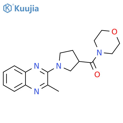 2-methyl-3-[3-(morpholine-4-carbonyl)pyrrolidin-1-yl]quinoxaline structure