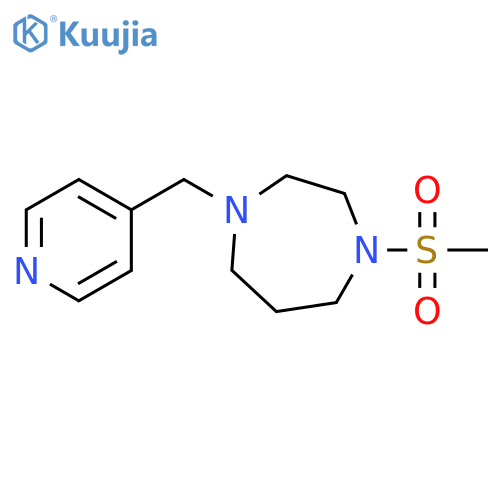 1-methanesulfonyl-4-[(pyridin-4-yl)methyl]-1,4-diazepane structure