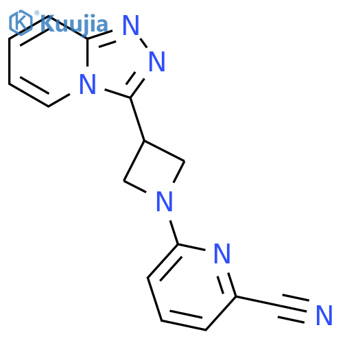 6-(3-{[1,2,4]triazolo[4,3-a]pyridin-3-yl}azetidin-1-yl)pyridine-2-carbonitrile structure