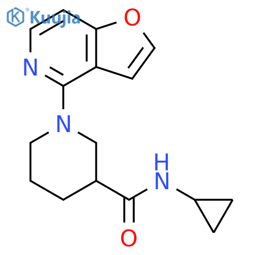 N-cyclopropyl-1-{furo[3,2-c]pyridin-4-yl}piperidine-3-carboxamide structure