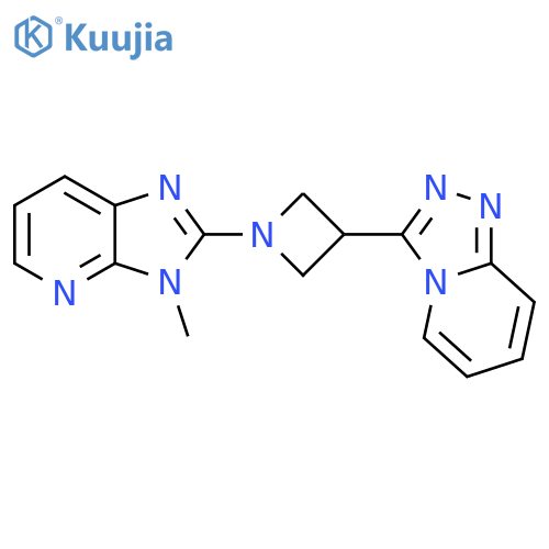 1-{3-methyl-3H-imidazo[4,5-b]pyridin-2-yl}-3-{[1,2,4]triazolo[4,3-a]pyridin-3-yl}azetidine structure
