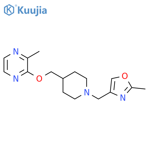 2-methyl-3-({1-[(2-methyl-1,3-oxazol-4-yl)methyl]piperidin-4-yl}methoxy)pyrazine structure
