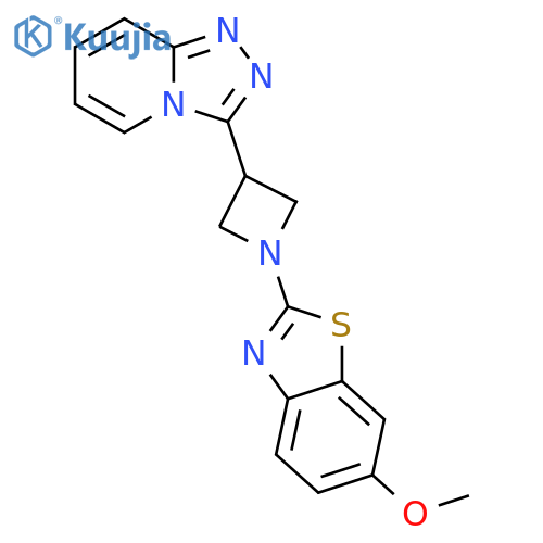 6-methoxy-2-(3-{[1,2,4]triazolo[4,3-a]pyridin-3-yl}azetidin-1-yl)-1,3-benzothiazole structure