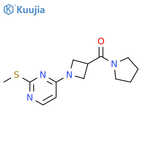 2-(methylsulfanyl)-4-[3-(pyrrolidine-1-carbonyl)azetidin-1-yl]pyrimidine structure