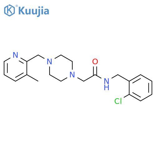 N-[(2-chlorophenyl)methyl]-2-{4-[(3-methylpyridin-2-yl)methyl]piperazin-1-yl}acetamide structure