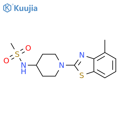 N-[1-(4-methyl-1,3-benzothiazol-2-yl)piperidin-4-yl]methanesulfonamide structure