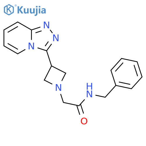 N-benzyl-2-(3-{[1,2,4]triazolo[4,3-a]pyridin-3-yl}azetidin-1-yl)acetamide structure
