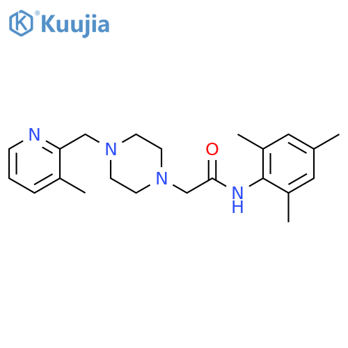 2-{4-[(3-methylpyridin-2-yl)methyl]piperazin-1-yl}-N-(2,4,6-trimethylphenyl)acetamide structure