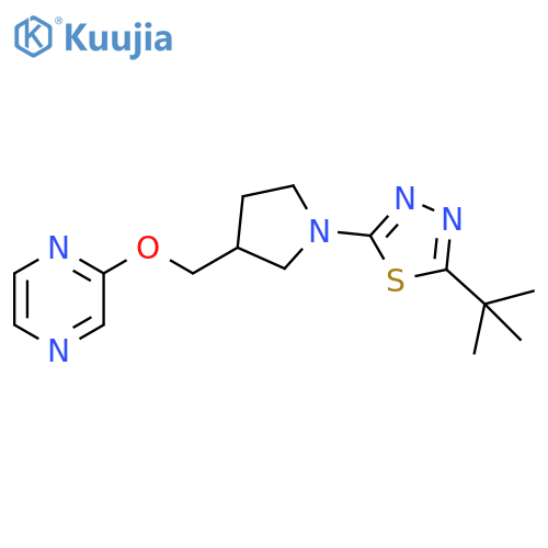 2-{1-(5-tert-butyl-1,3,4-thiadiazol-2-yl)pyrrolidin-3-ylmethoxy}pyrazine structure