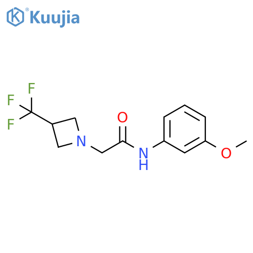 N-(3-methoxyphenyl)-2-[3-(trifluoromethyl)azetidin-1-yl]acetamide structure