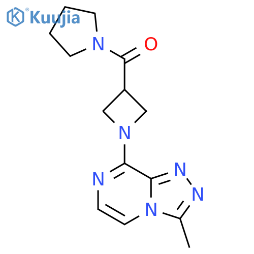 1-(1-{3-methyl-[1,2,4]triazolo[4,3-a]pyrazin-8-yl}azetidine-3-carbonyl)pyrrolidine structure