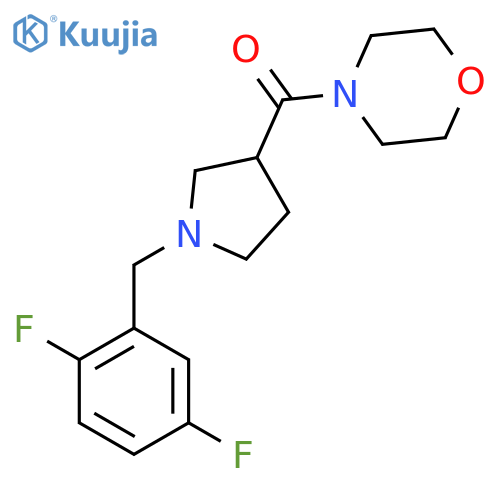 4-{1-[(2,5-Difluorophenyl)methyl]pyrrolidine-3-carbonyl}morpholine structure