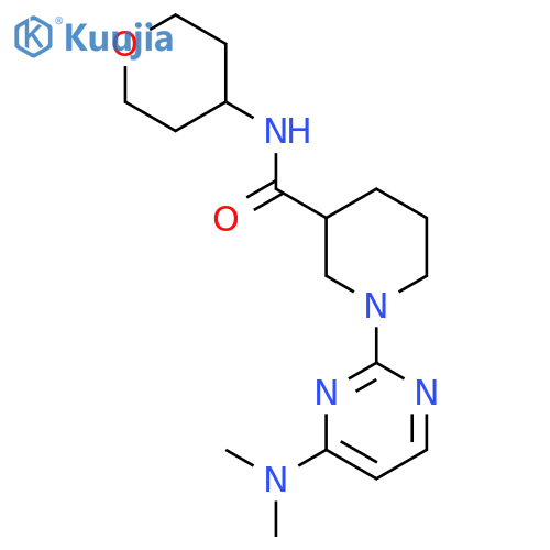 1-[4-(dimethylamino)pyrimidin-2-yl]-N-(oxan-4-yl)piperidine-3-carboxamide structure